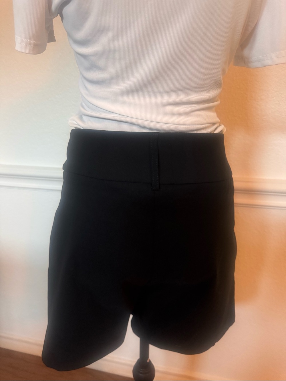 Black High-Waist Women's Shorts